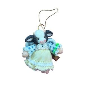 Enesco Mary’s Moo Moos Cow Angel With Bell Vintage Collectible 1994 Ornament